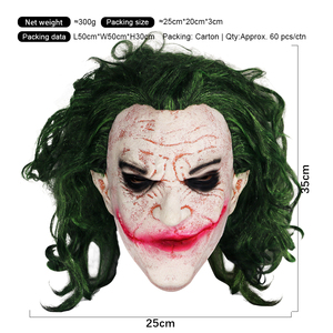 Máscara de Payaso Villano Inspirada en el Joker, Máscara de Látex para Disfraz de Halloween - Product Image 5