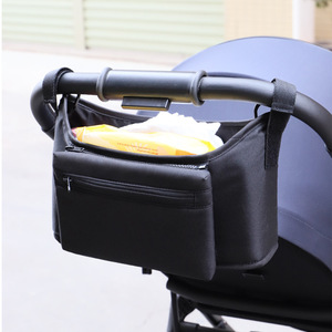 Sac de rangement latéral pour fauteuil roulant avec porte-gobelet et bande réfléchissante pour la plupart des marcheurs en fauteuil roulant-Fournitures de thérapie de rééducation - Product Image 2