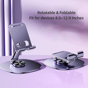 YT9142 Adjustable Desktop Foldable Desk <b>Stand</b> with Universal Bracket for Smart Phone Tablet <b>PC</b> 360 Degree - Product Image 2