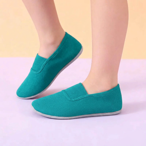 Zapatos de Ballet de Lona Amarillos para Mujer, Suela Plana de Goma, Forro de Algodón, Talla 8, Modelo SHOESGYM - Product Image 3