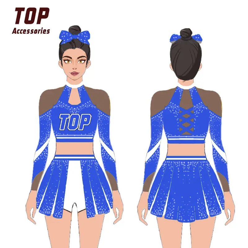 2024 nouveau Design Cheerleading pratique porter personnalisé Cheer haut et court vente chaude Cheerleading uniformes