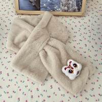 Nouveau cache-cou carré en peluche style danse du lion chinois, mignon, traditionnel, chaud, croisé, tendance pour étudiants