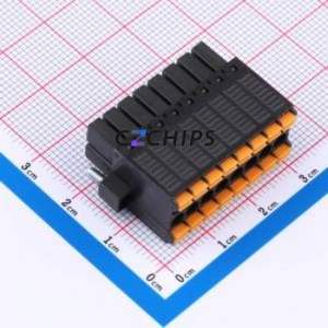 JL15EDGKNHM-35008B01 Plug-in Terminal Block Through hole Component (THT),P=3.5mm Connector 2x8P 3.5mm Black 2 - Product Image 1
