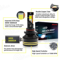 Ampoule de phare automobile haute puissance G77 300W 50000Lm 9005 H1 H3 H11 Canbus H7 Foco Feux antibrouillard pour voiture H4 Phares LED pour voiture