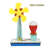 DIY Multifunktions-Windturbinen-Generator STEM-Kit Erneuerbare Energie Wissenschaftsexperiment Lernspielzeug Holz Umweltfreundlich Farbig
