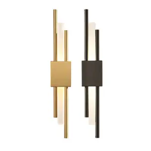 China Wall Sconce Modern Retro Bedside Wall Lamp LED Light Gold Color with PMMA Bracket Light for Aisle Indoor EJ4044