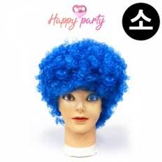 Piccola parrucca da discoteca blu Jumbo per feste felici - Product Image 1