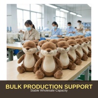 Peluche personnalisée Otter, jouet doux et réconfortant, animal en peluche émotionnel, conception OEM ODM, échantillonnage, fournisseur en gros, fabricant direct d'usine