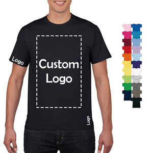 T-shirt de travail personnalisé avec logo, noir, 100% coton, 180 GSM, uniforme décontracté pour entreprise, impression sérigraphique et DTF - Product Image 2