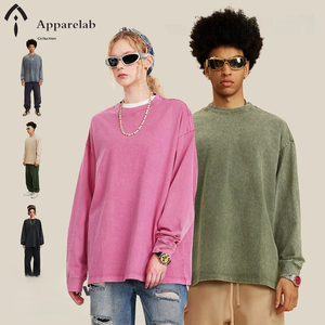 <span class=keywords><strong>Abbigliamento</strong></span> <span class=keywords><strong>uomo</strong></span> 2025 American Fashion Brand <span class=keywords><strong>Retro</strong></span> abiti lavati da <span class=keywords><strong>uomo</strong></span> in puro cotone 270G t-shirt a maniche lunghe da <span class=keywords><strong>uomo</strong></span> t-shirt da <span class=keywords><strong>uomo</strong></span> - Product Image 2