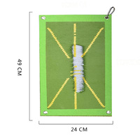 Tapis d'entraînement de golf antidérapant intérieur/extérieur, tapis de frappe SBR léger, affichage de la trajectoire et détection du swing, tapis d'entraînement de golf