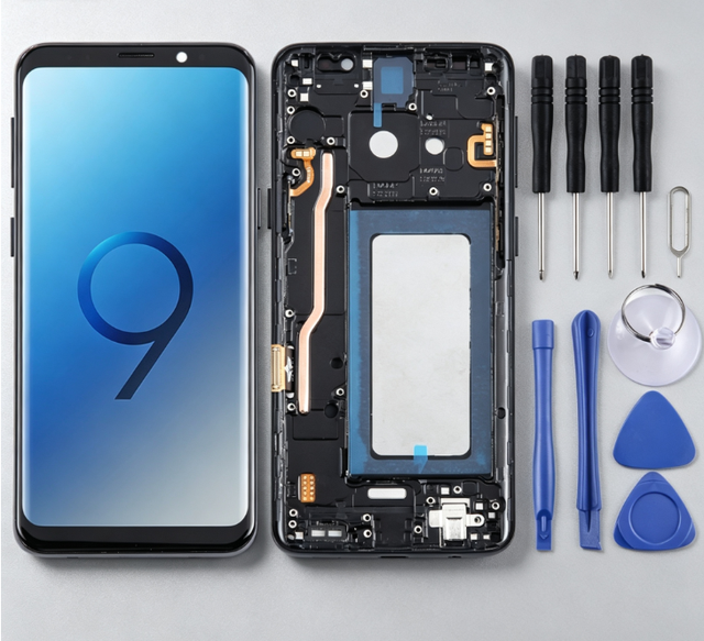 For Samsung for Galaxy S9 SM-G960 TFT LCD Display Touch Screen Digitizer Full Assembly with Frame Replacement Part