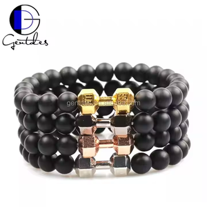 Gendes gioielli Custom Lava Bead bracciale in acciaio inox per gli uomini - Product Image 2