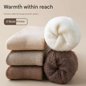 Calcetines de Invierno Gruesos para Mujer, Forrados de Felpa, Medias de Lana Gruesa y Cálida hasta la Pantorrilla - Product Image 5