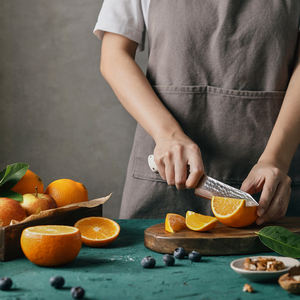 <span class=keywords><strong>3</strong></span> buah penjualan terlaris dapur mengiris pisau koki Set 67 lapisan baja Damaskus Premium putih G10 menangani - Product Image 5