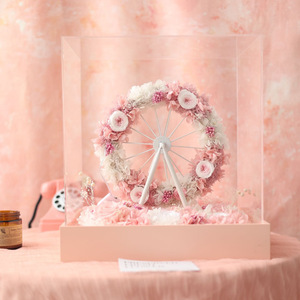 Venta al por Mayor de Enormes Ruedas de la Fortuna con Rosas Preservadas en Cristal, Flores Eternas, Inmortales para el Día de San Valentín - Product Image 3