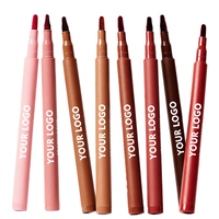 Crayon à lèvres personnalisé avec logo privé, 8 couleurs, fini mat, effet repulpant, velours, imperméable, pigmenté, maquillage végétalien, beauté