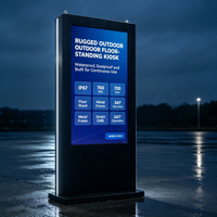 Layar LCD Digital Signage 55 Inci untuk Luar Ruangan, Kecerahan Tinggi 2000nit, Tahan Air IP65, Model Berdiri, untuk Iklan dan Poster