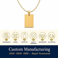 Collier Pendentif Rectangulaire Carré Minimaliste en Acier Inoxydable Plaqué Or 18K, Lettre d'Amour Commémorative, Vente en Gros, Prêt à Expédier