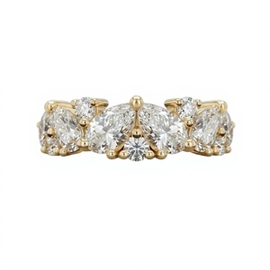 Bague de Cocktail de Luxe à Grappe Florale en Diamants de Laboratoire, Or 14K 18K, Pavé Multi-Pierres, pour Femme - Product Image 4