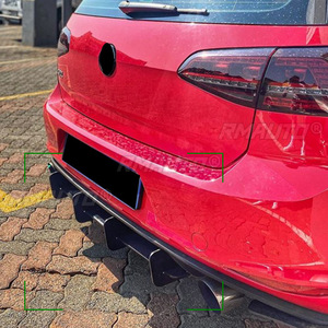 For VW Golf 7 GTI Body Kit Rear Bumper Lip Rear Bumper Splitter <b>Diffuser</b> Spoiler Protector Apron Guard <b>Car</b> Accessories - Product Image 5