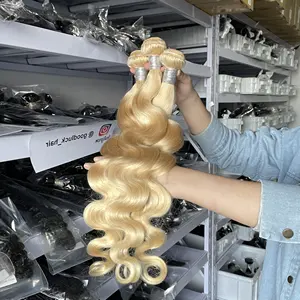Goodluck 613 Blonde Hair bundles Brazilian Hair Weave Bundles Body Wave Remy Virgin Cuticle Aligned Hair Top Quality