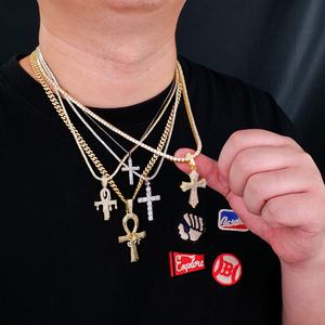 Pendentif croix personnalisé en argent sterling 925, style hip-hop, chaîne en moissanite glacée, pendentifs fins pour les rappeurs - Product Image 6