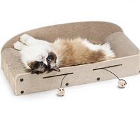 Canapé pour chat en feutre OEM en gros, chaise longue extra large, lit pour chat, griffoir résistant à l'usure, griffoir en carton pour chat