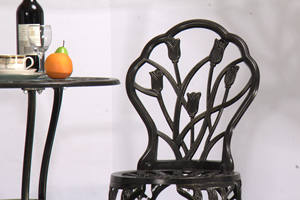 Migliore vendita 3 pezzi resistente alle intemperie Set Patio portatile esterno in fusione di alluminio <span class=keywords><strong>mobili</strong></span> <span class=keywords><strong>da</strong></span> <span class=keywords><strong>giardino</strong></span> per 2 persone uso interno - Product Image 3