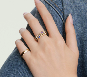 Anillo de zafiro 14K 18K rosa amarillo rojo oro joyería real sólido piercing Stud pendientes anillo personalizado laboratorio diamante tenis pulsera - Product Image 2