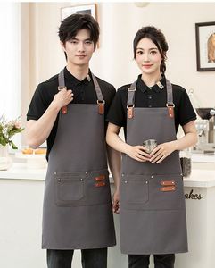 ผ้ากันเปื้อนคาดเอวพิมพ์โลโก้ตามสั่งสำหรับเชฟครัวร้านอาหารร้านชานมคาเฟ่พนักงานเสิร์ฟ - Product Image 3