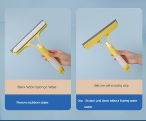Escobilla de goma suave de doble cara para ventana, mango de goma de plástico, raspador de parabrisas, limpiador de pulverización de agua, ventana de coche, azulejo de vidrio - Product Image 6