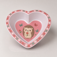Assiette à dîner en PP de forme irrégulière, motif de dessin animé écologique, style américain élégant, pour enfants, réutilisable, facile à nettoyer