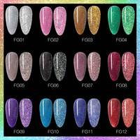 CANNI Nouveau Vernis à Ongles Gel Luminescent dans le Noir Paillettes Flash Réfléchissant Gel Diamant Disco Semi Permanent Vernis Gel UV Ememals