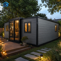 Maison modulaire préfabriquée pliable et extensible de 40 pieds, 1 à 4 chambres, pour usage de bureau ou villa