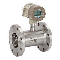 Débitmètre à turbine liquide LWGY Compteur Débitmètre huile-eau en acier inoxydable avec écran LCD Connexion filetée Prise en charge OEM