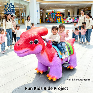 Coche de juguete eléctrico con forma de dinosaurio que funciona con monedas, atracción infantil para centros comerciales - Product Image 4