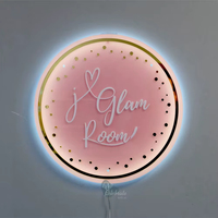 Letrero Comercial Personalizado de Acrílico con Logotipo de Neón, Tamaño Personalizable, Decoración de Pared e Iluminación para Spa, Salón, Nombre de Empresa