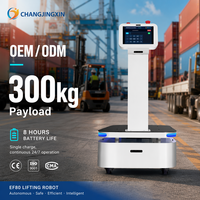 Plateforme de levage robotisée AMR 300 kg pour entrepôt EF80, intégration API Modbus RS485, ascenseur à porte automatique, fournisseur OEM, laser SLAM 5 cm