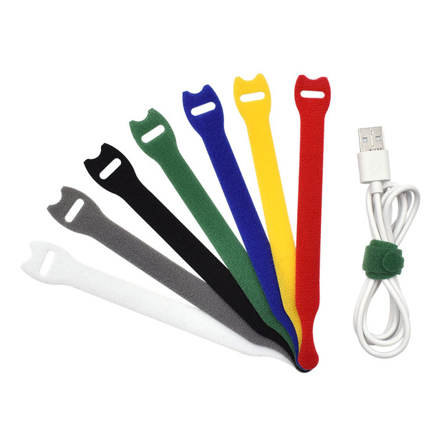 Eco-Friendly Nylon Cable Tie Reusable Hook and Loop Cable Tie