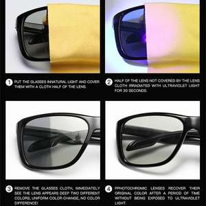 Gafas de Sol Deportivas Polarizadas con Logotipo Personalizado 2025, Cuadradas, Camaleónicas, Fotocromáticas para Ciclismo, para Hombre - Product Image 5