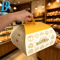 Emballages personnalisés pour gâteaux au levain à la cannelle de qualité alimentaire, boîtes à gâteaux roulés, boîtes de boulangerie, boîtes à croissants, boîtes à biscuits, boîtes à pain avec poignées