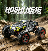 Voiture RC haute vitesse US Stock HOSHI N516 1/10 2.4G 4WD, Monster Truck Supersonique Radiocommandé, Véhicule de Course Tout-Terrain, Câble USB