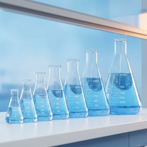 Juego <span class=keywords><strong>de</strong></span> Frascos Erlenmeyer <span class=keywords><strong>de</strong></span> <span class=keywords><strong>Vidrio</strong></span> <span class=keywords><strong>de</strong></span> Cuarzo, Frascos Graduados <span class=keywords><strong>de</strong></span> Boca Estrecha <span class=keywords><strong>de</strong></span> <span class=keywords><strong>Vidrio</strong></span> <span class=keywords><strong>Borosilicato</strong></span>, Ideales para Laboratorio, Aula o Uso Doméstico - Product Image 2