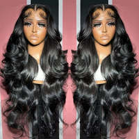 Perruque Lace Front 13x6 Cheveux Humains Body Wave pour Femmes Noires, Cheveux Brésiliens Vierge Remy Pré-Pluckés avec Baby Hair, Complète et Légère