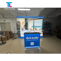 Stand d'exposition modulaire en aluminium pour salon professionnel, 10x10 pieds, portable, rectangulaire, modèle TL321, sublimation par transfert thermique