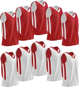 Set Jersey Basket Wanita Desain Kustom dan Logo, Kaus Seragam Basket Polos Reversibel Anak-anak Laki-laki 2021