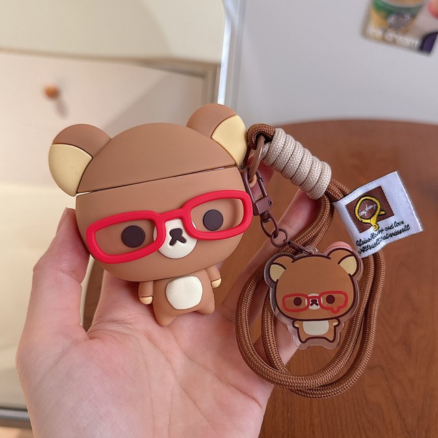 Cute Cartoon Bear Silicone Wireless  AirPods Case for AirPods 4 3 Pro 3 Protection Cover Charging Box