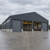 Entrepôt préfabriqué en structure métallique, bâtiment d'atelier métallique durable, bâtiment logistique industriel isolé pour la distribution