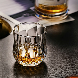 Vasos de <span class=keywords><strong>Whisky</strong></span> Transparentes con Grabado de Diamantes de Lujo, Vaso Old Fashioned para Bar, Vaso de <span class=keywords><strong>Whisky</strong></span> con Base Plana - Product Image 1